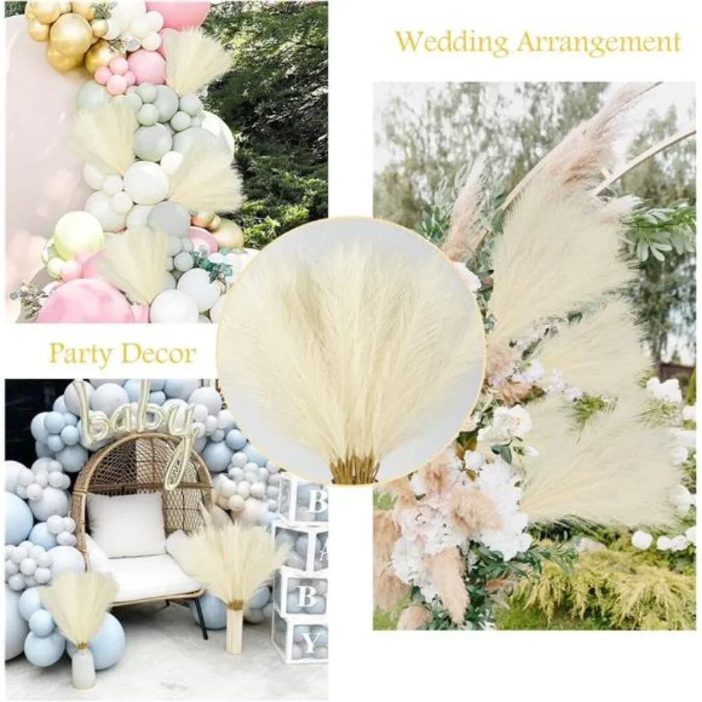 50PCS Faux Pampas Grass, 21.6
